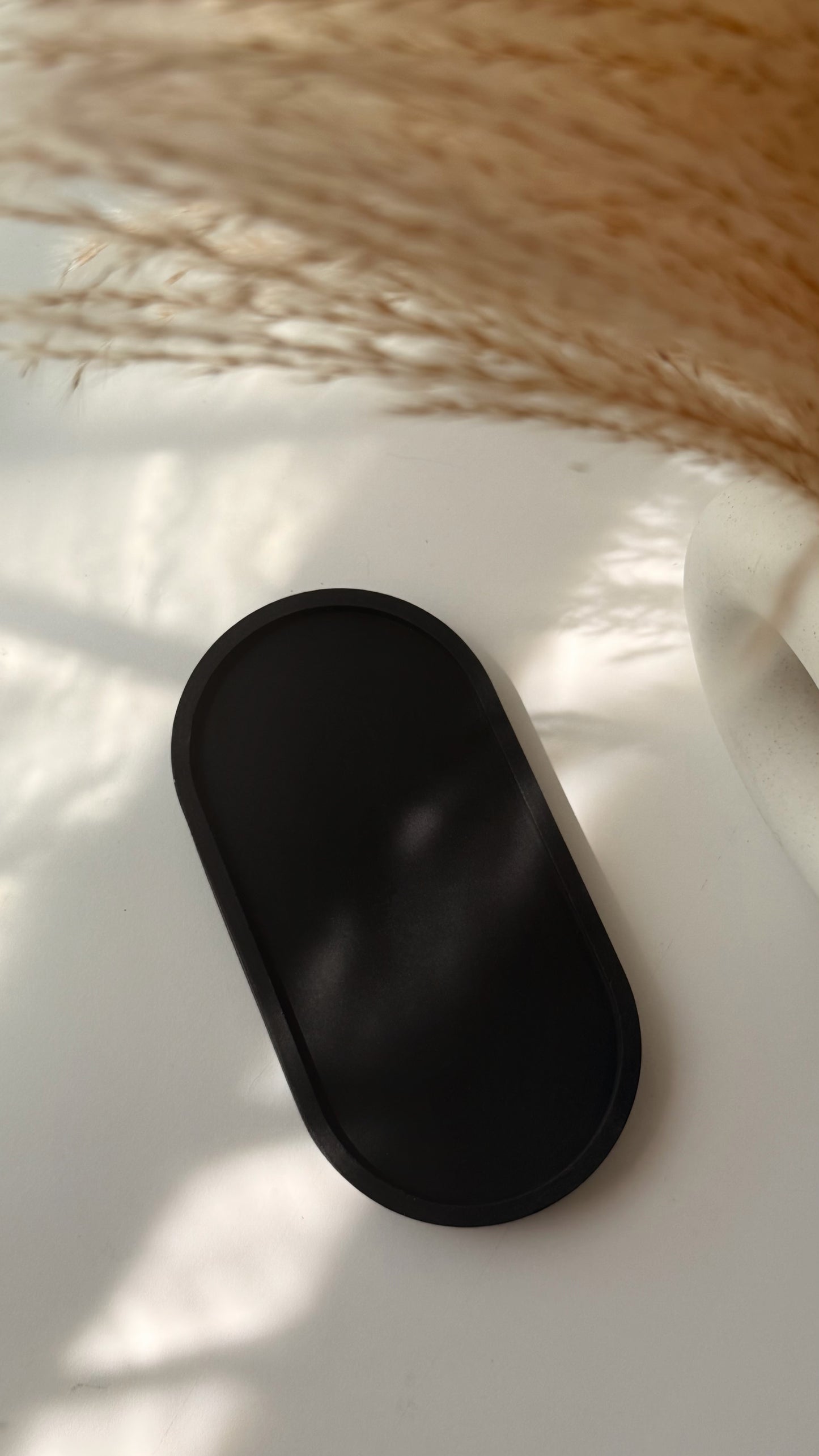 Black Oval Tray