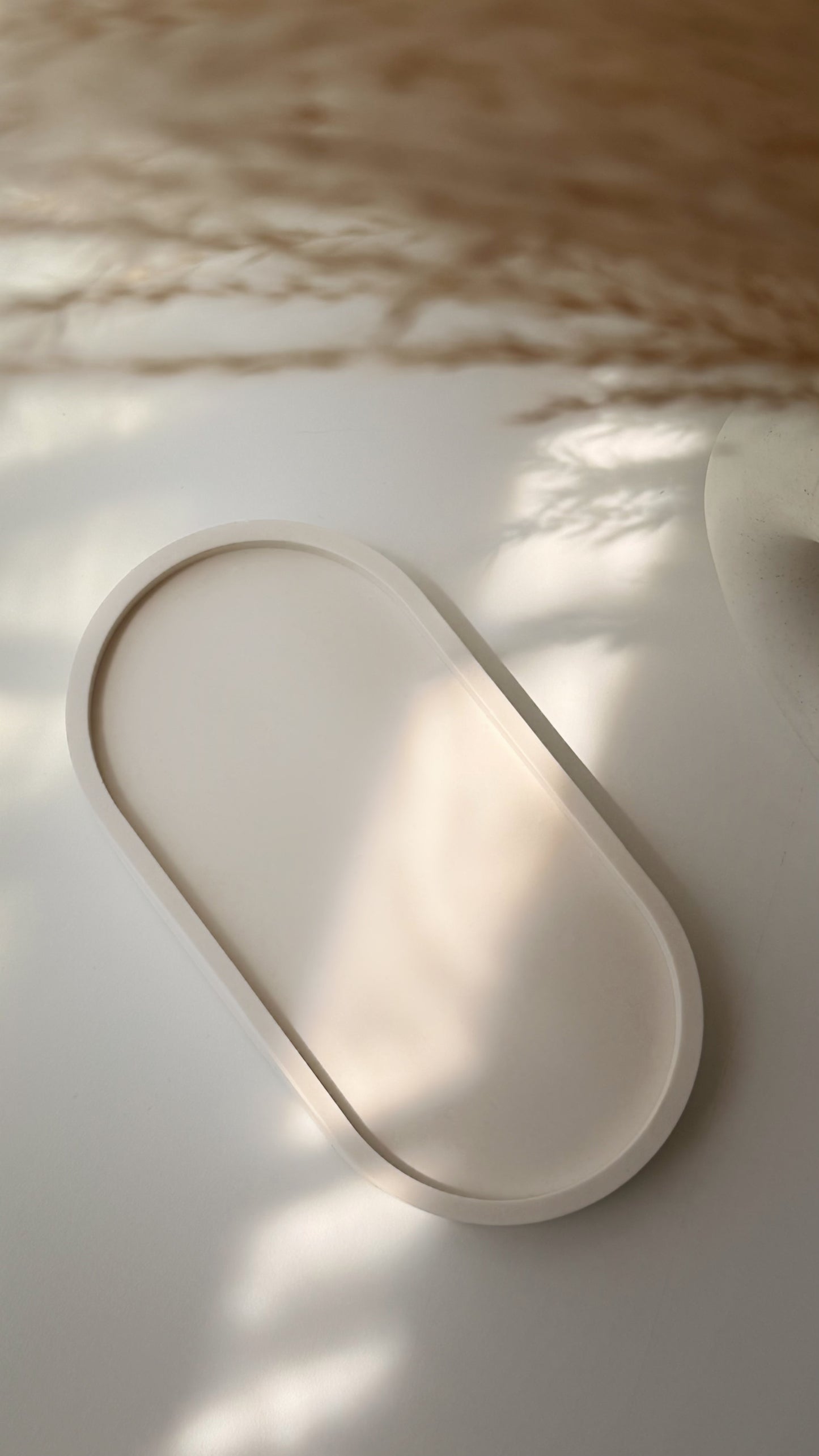 White Oval Tray