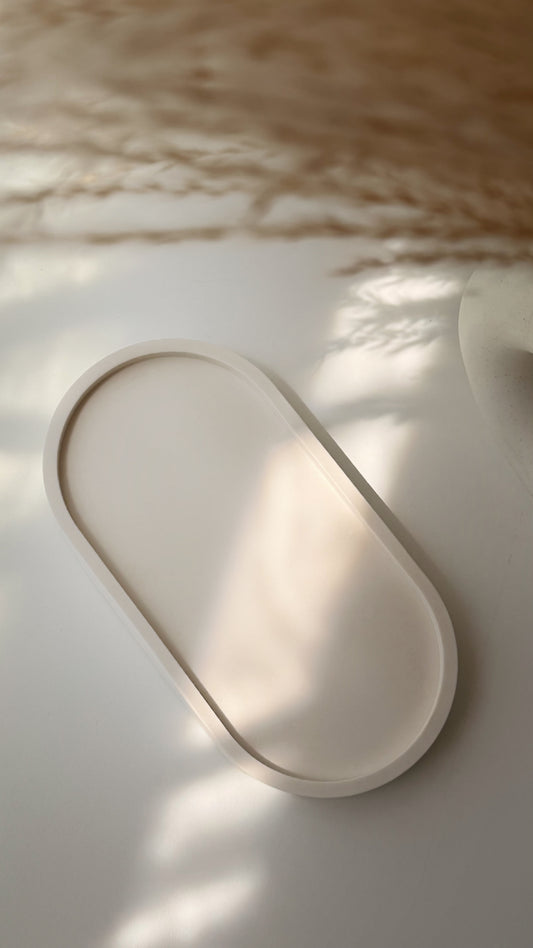 White Oval Tray